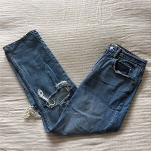 Abercrombie & Fitch The Ankle Straight Ultra High Rise Jeans
